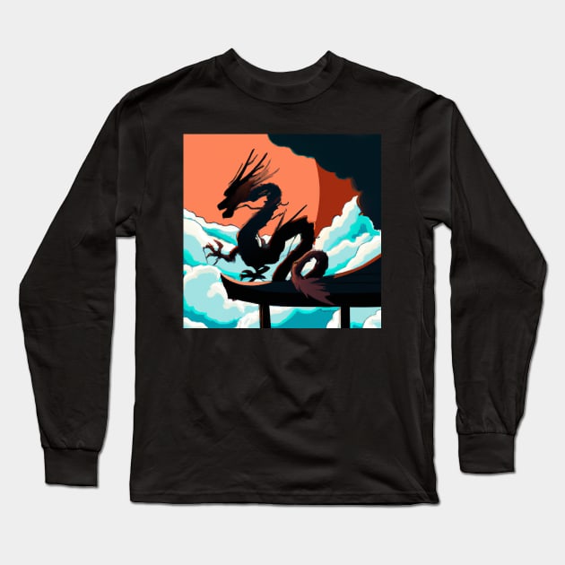 Dragon Long Sleeve T-Shirt by Delta Zero Seven